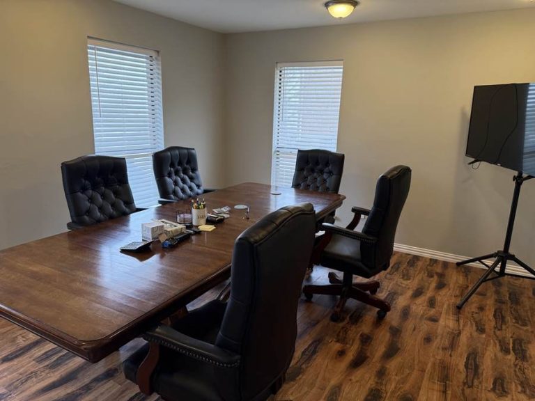 Conference room at the Eaker Law Firm office in Rockwall, Texas